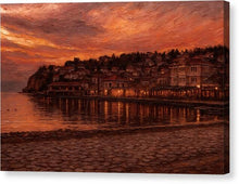 Load image into Gallery viewer, Sunset Over Ohrid old Town 1 - Canvas Print