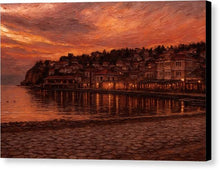 Load image into Gallery viewer, Sunset Over Ohrid old Town 1 - Canvas Print