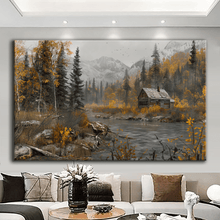 Load image into Gallery viewer, Stretched canvas wall art print – Canvas Wall Art Painting Mountains and Prairies MP024 – Small – 30x20 in (75x50 cm) – Iloski Art LLC