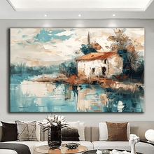Load image into Gallery viewer, Stretched canvas wall art print – Canvas Wall Art Painting Mountains and Prairies MP008 – Small – 30x20 in (75x50 cm) – Iloski Art LLC