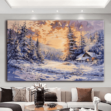 Load image into Gallery viewer, Stretched canvas wall art print – Canvas Wall Art Painting Mountains and Prairies MP011 – Small – 30x20 in (75x50 cm) – Iloski Art LLC