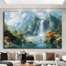 Load image into Gallery viewer, Stretched canvas wall art print – Canvas Wall Art Painting Mountains and Prairies MP001 – Small – 30x20 in (75x50 cm) – Iloski Art LLC