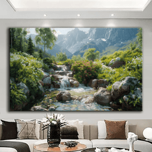 Load image into Gallery viewer, Stretched canvas wall art print – Canvas Wall Art Painting Mountains and Prairies MP060 – Small – 30x20 in (75x50 cm) – Iloski Art LLC