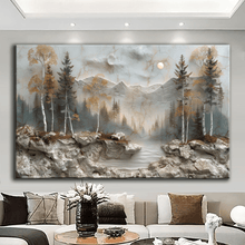 Load image into Gallery viewer, Stretched canvas wall art print – Canvas Wall Art Painting Mountains and Prairies MP080 – Small – 30x20 in (75x50 cm) – Iloski Art LLC