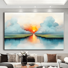 Load image into Gallery viewer, Stretched canvas wall art print – Canvas Wall Art Painting Mountains and Prairies MP048 – Small – 30x20 in (75x50 cm) – Iloski Art LLC