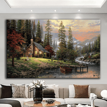 Load image into Gallery viewer, Stretched canvas wall art print – Canvas Wall Art Painting Mountains and Prairies MP090 – Small – 30x20 in (75x50 cm) – Iloski Art LLC