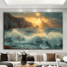 Load image into Gallery viewer, Stretched canvas wall art print – Canvas Wall Art Painting Mountains and Prairies MP093 – Small – 30x20 in (75x50 cm) – Iloski Art LLC