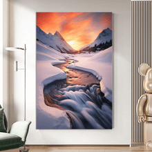 Load image into Gallery viewer, Stretched canvas wall art print – Canvas Wall Art Painting Mountains and Prairies MP036 – Small – 20x30 in (50x75 cm) – Iloski Art LLC