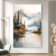 Load image into Gallery viewer, Stretched canvas wall art print – Canvas Wall Art Painting Mountains and Prairies MP039 – Small – 20x30 in (50x75 cm) – Iloski Art LLC