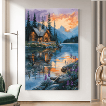 Load image into Gallery viewer, Stretched canvas wall art print – Canvas Wall Art Painting Mountains and Prairies MP041 – Small – 20x30 in (50x75 cm) – Iloski Art LLC