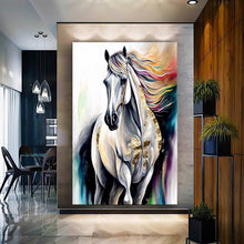 Load image into Gallery viewer, Stretched canvas wall art print – Canvas Wall Art Painting Horses HR004 – Small – 20x30 in (50x75 cm) – Iloski Art LLC
