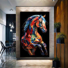 Load image into Gallery viewer, Stretched canvas wall art print – Canvas Wall Art Painting Horses HR005 – Small – 20x30 in (50x75 cm) – Iloski Art LLC