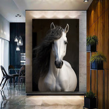 Load image into Gallery viewer, Stretched canvas wall art print – Canvas Wall Art Painting Horses HR006 – Small – 20x30 in (50x75 cm) – Iloski Art LLC