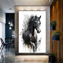 Load image into Gallery viewer, Stretched canvas wall art print – Canvas Wall Art Painting Horses HR013 – Small – 20x30 in (50x75 cm) – Iloski Art LLC