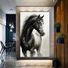 Load image into Gallery viewer, Stretched canvas wall art print – Canvas Wall Art Painting Horses HR012 – Small – 20x30 in (50x75 cm) – Iloski Art LLC