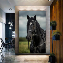 Load image into Gallery viewer, Stretched canvas wall art print – Canvas Wall Art Painting Horses HR017 – Small – 20x30 in (50x75 cm) – Iloski Art LLC