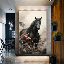 Load image into Gallery viewer, Stretched canvas wall art print – Canvas Wall Art Painting Horses HR027 – Small – 20x30 in (50x75 cm) – Iloski Art LLC