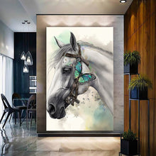Load image into Gallery viewer, Stretched canvas wall art print – Canvas Wall Art Painting Horses HR042 – Small – 20x30 in (50x75 cm) – Iloski Art LLC