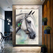 Load image into Gallery viewer, Stretched canvas wall art print – Canvas Wall Art Painting Horses HR043 – Small – 20x30 in (50x75 cm) – Iloski Art LLC