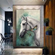 Load image into Gallery viewer, Stretched canvas wall art print – Canvas Wall Art Painting Horses HR045 – Small – 20x30 in (50x75 cm) – Iloski Art LLC