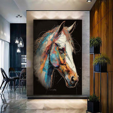 Load image into Gallery viewer, Stretched canvas wall art print – Canvas Wall Art Painting Horses HR046 – Small – 20x30 in (50x75 cm) – Iloski Art LLC