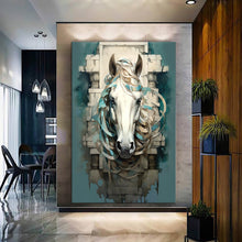 Load image into Gallery viewer, Stretched canvas wall art print – Canvas Wall Art Painting Horses HR048 – Small – 20x30 in (50x75 cm) – Iloski Art LLC