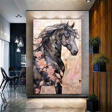 Load image into Gallery viewer, Stretched canvas wall art print – Canvas Wall Art Painting Horses HR053 – Small – 20x30 in (50x75 cm) – Iloski Art LLC