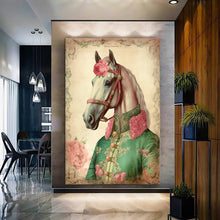 Load image into Gallery viewer, Stretched canvas wall art print – Canvas Wall Art Painting Horses HR055 – Small – 20x30 in (50x75 cm) – Iloski Art LLC