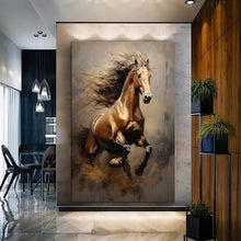 Load image into Gallery viewer, Stretched canvas wall art print – Canvas Wall Art Painting Horses HR069 – Small – 20x30 in (50x75 cm) – Iloski Art LLC