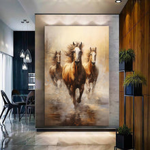 Load image into Gallery viewer, Stretched canvas wall art print – Canvas Wall Art Painting Horses HR059 – Small – 20x30 in (50x75 cm) – Iloski Art LLC
