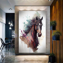 Load image into Gallery viewer, Stretched canvas wall art print – Canvas Wall Art Painting Horses HR077 – Small – 20x30 in (50x75 cm) – Iloski Art LLC