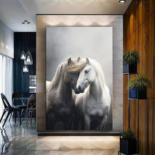 Load image into Gallery viewer, Stretched canvas wall art print – Canvas Wall Art Painting Horses HR094 – Small – 20x30 in (50x75 cm) – Iloski Art LLC