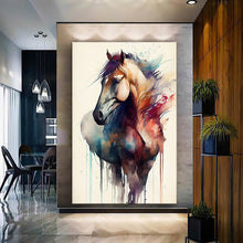 Load image into Gallery viewer, Stretched canvas wall art print – Canvas Wall Art Painting Horses HR097 – Small – 20x30 in (50x75 cm) – Iloski Art LLC