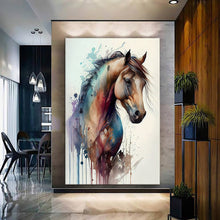 Load image into Gallery viewer, Stretched canvas wall art print – Canvas Wall Art Painting Horses HR099 – Small – 20x30 in (50x75 cm) – Iloski Art LLC