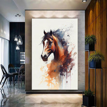 Load image into Gallery viewer, Stretched canvas wall art print – Canvas Wall Art Painting Horses HR096 – Small – 20x30 in (50x75 cm) – Iloski Art LLC