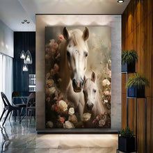 Load image into Gallery viewer, Stretched canvas wall art print – Canvas Wall Art Painting Horses HR104 – Small – 20x30 in (50x75 cm) – Iloski Art LLC