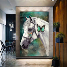 Load image into Gallery viewer, Stretched canvas wall art print – Canvas Wall Art Painting Horses HR105 – Small – 20x30 in (50x75 cm) – Iloski Art LLC