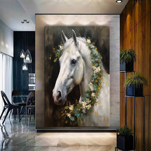 Load image into Gallery viewer, Stretched canvas wall art print – Canvas Wall Art Painting Horses HR107 – Small – 20x30 in (50x75 cm) – Iloski Art LLC