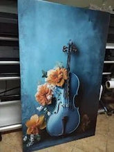 Load image into Gallery viewer, Stretched canvas wall art print – Canvas Wall Music Painting MUS001 – Small – 20x30 in (50x75 cm) – Iloski Art LLC