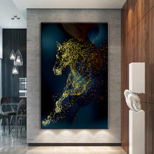 Load image into Gallery viewer, Canvas printed painting, not framed, rolled in tube, subject animal, horsses.