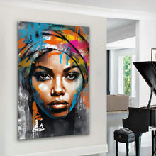 Load image into Gallery viewer, Canvas Wall Art African Woman Painting AFRW0041 - Iloski Art LLC