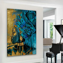 Load image into Gallery viewer, Canvas Wall Art African Woman Painting AFRW0017 - Iloski Art LLC