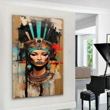 Load image into Gallery viewer, Canvas Wall Art African Woman Painting AFRW0003 - Iloski Art LLC