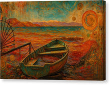 Load image into Gallery viewer, Boat on a Ohrid Surreal Lake - Canvas Print
