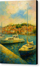 Load image into Gallery viewer, Boats by the Ohrid old town - Canvas Print