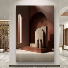 Load image into Gallery viewer, Canvas printed painting, not framed, rolled in tube, subject sandstorm, 3D ilusiion, sandcolors