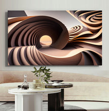 Load image into Gallery viewer, Canvas printed painting, not framed, rolled in tube, subject sandstorm, 3D ilusiion, sandcolors