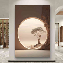 Load image into Gallery viewer, Canvas printed painting, not framed, rolled in tube, subject sandstorm, 3D ilusiion, sandcolors