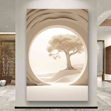 Load image into Gallery viewer, Canvas printed painting, not framed, rolled in tube, subject sandstorm, 3D ilusiion, sandcolors