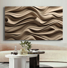 Load image into Gallery viewer, Canvas printed painting, not framed, rolled in tube, subject sandstorm, 3D ilusiion, sandcolors